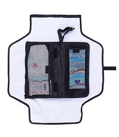 Stroller Strap,Side Pocket for Wipes Diaper| for Infants /& Newborns Foldable Travel Changing Station Portable Diaper Changing Pad Waterproof Baby Changing Pad Diaper Bag Mat