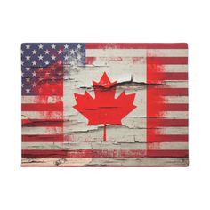 half usa half canada wood flag sign united states of america usa