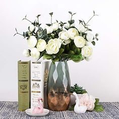 K/ünstliche Blumen Rosa Lilie,GKONGU 4 St/ück Realistisch Blumenstr/äu/ße Nat/ürliche Lilie mit 3 Bl/ütenknospen Ideal f/ür Hochzeit Str/äu/ße Vase Dekoration Rosa