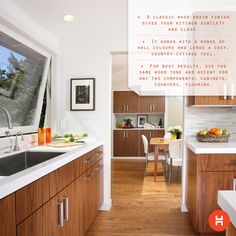 House Tour A Mid Century Modern Home In Northern California Deja Walnut And White Quartz Kitchens Design Ideas Pictures Remodel Decor