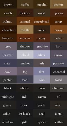The Color Thesaurus Writing Scenes Pinterest Names Dark Colors Basic All The