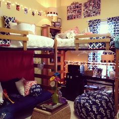Pinterest Roundup Dorm Decorating 101 Lofts And Shapes Several Great Diy Ideas In This Room And Example Of How Ing One Our Loft Beds Can Give You That Much Needed Additional E For A
