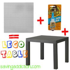 DIY LEGO Table.. Im going to do this with the ikea coffee table instead. http://@Niki Kinney Jones what about this in coops room? 1 or 2 of those end tables from IKEA