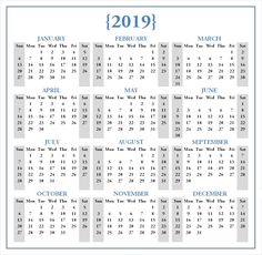 31 best 2019 calendar