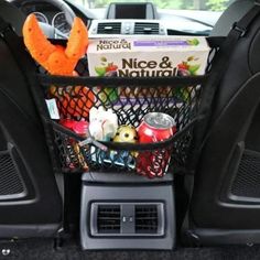 Handbag Holder Attaches to Headrest Car Net Pocket Handbag Holder Car Hooks for Purses and Bags Front Seat Black Seat Back Organizer -Driver Storage Netting Pouch Handbag Holder for Car