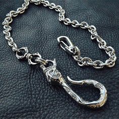 30/" Turquoise Feather Pendant Basic Biker Trucker Key Jean Wallet Chain Silver