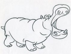 easy hippo to draw arts and crafts pinterest basic drawing