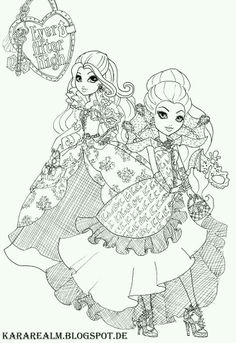 Ever After High Coloring Pages Books Colouring Vintage Printable Sheets