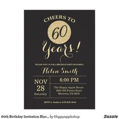 40 Best 60th Birthday Party Invitations Images 60 Birthday 60th