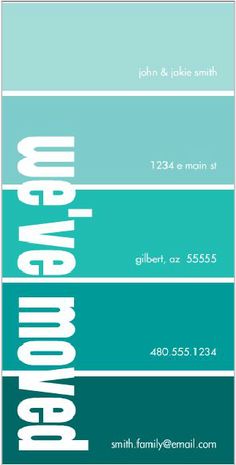 moved announcement card change of address moving united states