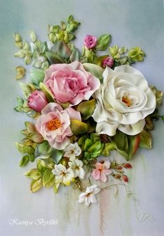 ❤︎ My Love of Crafts ❤︎ ✦ Ribbon Embroidery ✦ from my board: https://www.pinterest.com/sclarkjordan/-my-love-of-crafts-/