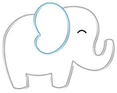 elephant applique template - Google Search Elephant Quilt, Baby Applique, Elephant Pattern, Elephant Baby, Elephant Stencil, Embroidery Patterns