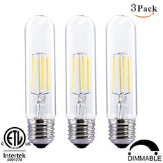 LED Vintage Edison Light Bulbs 60 Watt 2300K Warm White Light bulbs-E26 Medium Base 420 Lumens,Amber Glass-Dimmable Antique Style Filament Bulbs ST64 Light Bulb- 4Pack-6W