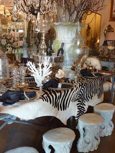 Love the zebra table setting | island living: british west indies ... Love the zebra table setting | island living: british west indies ...