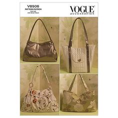 69 Best Purse Patterns Images On Pinterest Handbag Vogue Patterns V8506 Bags One Size Purse