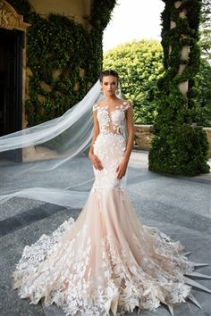 732 Best Wedding Dresses Mermaid Gowns Images On Pinterest Betti Custom Dream Gowns Wedding Dresses Bridal Milla Nova Lace Mermaid Fl