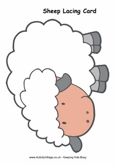 Free Printable Sheep Template Colors And Things Sheep Pattern For Lacing Or Felt Craft Easter Crafts