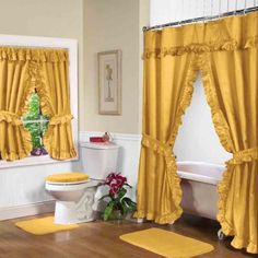 30 Best Shower Curtains Matching Window Treatments Perfect Pair Gold Swag Shower Curtain W Available Window