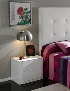 14 Best White Gloss Bedside Table Images On Pinterest Sandra Contemporary Bedside Cabinet In White High Gloss