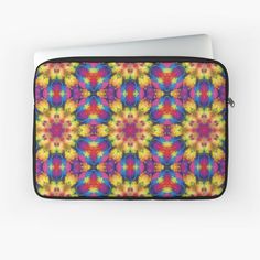 Stylish Laptop Sleeve Colorful Yellow Green Mandala Girl 3D Notebook Sleeve Scratch Resistant Neoprene Tablet Sleeves for Women Men White 17inch