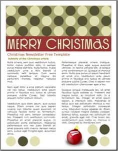 ms word christmas newsletter template candy cane design at christmas newsletter word template
