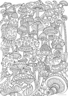 large mushroom forest page by welshpixie coloring pictures forest coloring sheets