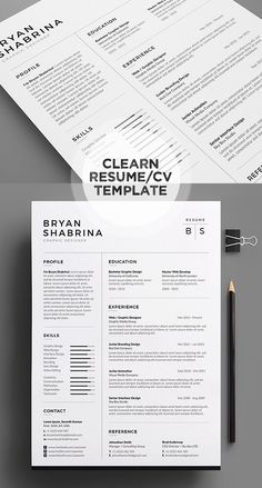 professional resume design word template with cover letter
