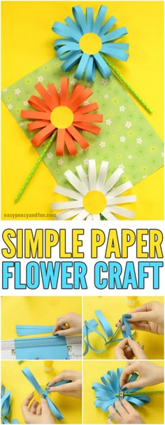 Paper Flower Craft Easy Crafts For KidsSimple Paper Flower Craft Easy Crafts For KidsSimple