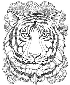 Tiger Coloring Pages For Adults Check More At Coloringareas 2616