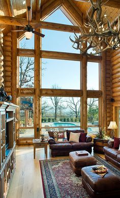 Rocky Mountain Log Homes Love This Room Would Do A Little Different