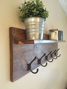 How To Make A Wall Shelf With Hooks Shelves Bedrooms And Kitchens Coat Rack With Floating Shelf Modern Farmhouse Rustic Entryway Shelves Backpack Organizer Mudroom Hooks