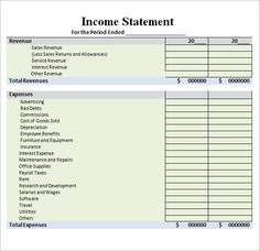 income statement download