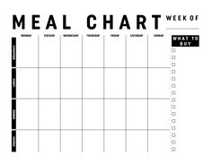 free printable weekly meal