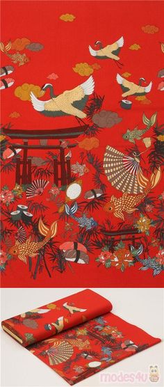 chino Oriental Estilo 100/% Tela De Algodón 60/" de ancho de diseño impresionante! Japonés