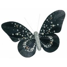 20 cm Argent ou Or Glitter Papillon ou libellule décoration de Noël
