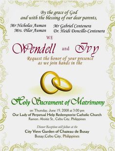 11 best christian wedding invitation wording images on pinterest