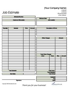 printable blank bid proposal forms printable quote template free printable estimate template