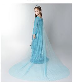 Girls Kids Frozen Princess Anna Elsa Party Dress Holiday Outerwear Gift