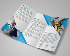 Tri Fold Brochure Template Psd Templates Modern Blue Tri Fold Brochure Template Psd