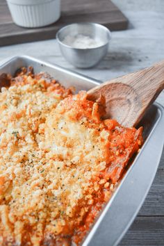 This Keto Chicken Parmesan Casserole is a super easy dinner recipe that's bursting with savory, flavorful, cheesy, tomatoey flavor!