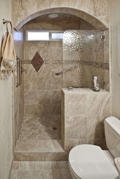 60 adorable master bathroom shower remodel ideas (51) Small Bathroom With Shower, Master Bathroom Shower, Small Bathroom Remodel, Bathroom Design Small