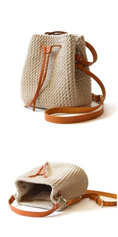 Women Casual One Shoulder Woven Handbags Tote Bucket Bags with Tassel Pendant
