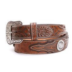 Ariat Mens Accessories Nocona Crumrine Scaloped Multi Head Dress Buckle