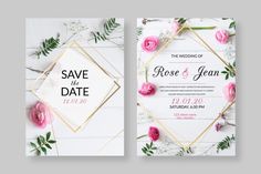 Hágalo usted mismo Save The Date de noche de boda tarjetas de escribir su propio invita a día noche RSVP 5