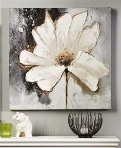 Evelyn Original Oil Painting On Canvas 10 X 8 Daisy Flowers Giftcraft White Flower Oil Painting On Canvas