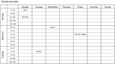 study timetable online