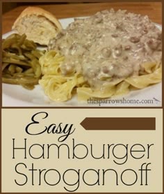 This easy hamburger stroganoff is quick to put together for a weeknight dinner. Click here for the recipe!