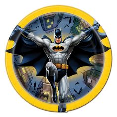 Square Plates and Napkins Batman Party Supply Dinner Kit