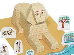 Tempel in Ägypten Bastelbogen