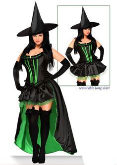 70 Best Dress Like A Witch Images On Pinterest 5 Pc Green Wicked Witch Costume Costumes For Women Makeup Stuff